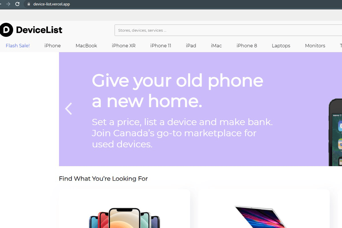 Device List Website for Commetix
